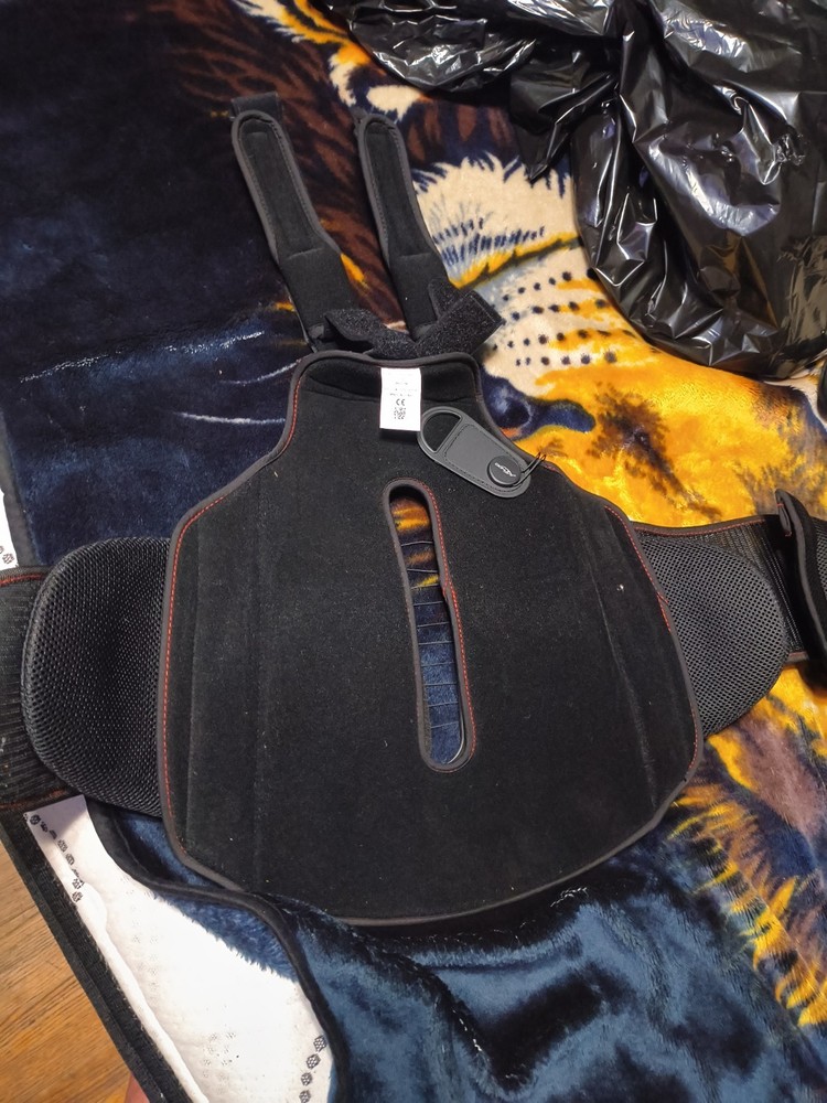 DonJoy Back Brace II TLSO Size Med Black with Shoulder Straps Thoracic Rehab