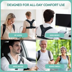 Posture Corrector for Women & Men – Fully Adjustable Back Brace Posture Corre…