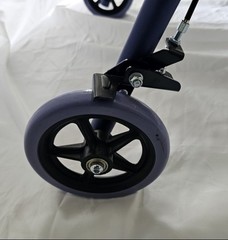 Bariatric Aluminum Rollator Purple Padded Seat Basket and Footrest