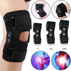 Knee Brace Hinged Compression Sleeve Joint Support Open Patella Stabilizer Wrap