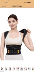 Kepwaq Posture Corrector Back Support Brace Adjustable Y32 Black/Yellow