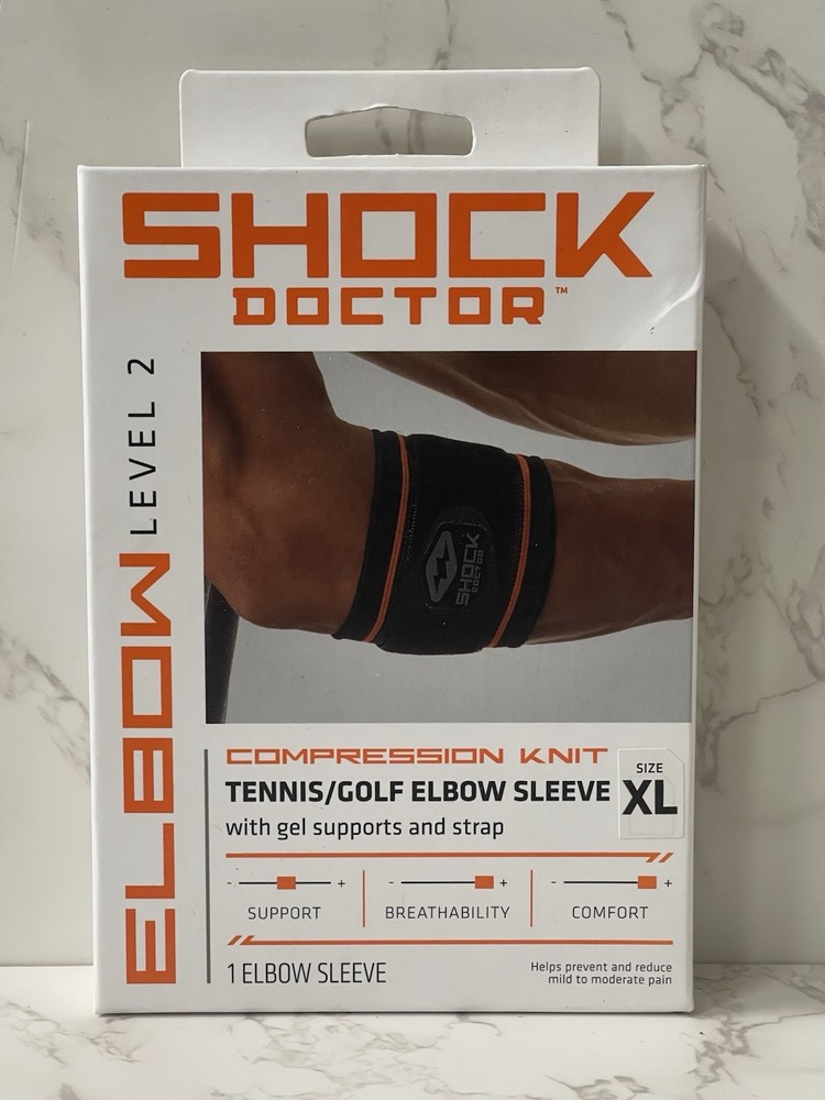 Shock Doctor Level 2 Elbow Compression Kit Tennis Golf Elbow Sleeve New XL