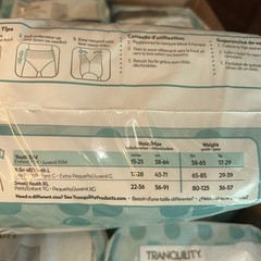 3 bags Tranquility Essential underwear/pullups Youth S/M