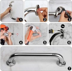 Bathroom Shower Grab Bar Handle Safety Hand Rail Support Bar Stainless Steel lot