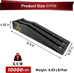 Heavy Duty Car Ramps Oil Changes Jack Support Portable Low Profile High Lift New