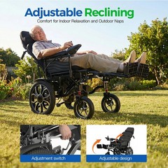 Heavy Duty Foldable High Back Electric Wheelchair EW8028 Dual 250W Motor