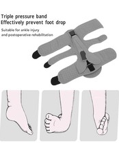 Foot Drop Orthosis, Drop Foot Brace Comfortable for Heel Care (Grey)