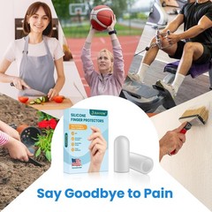 JUMPOW Gel Finger Cots Protectors, Finger Covers Caps Sleeves Silicone Flexib…