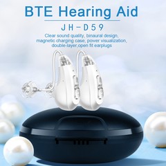 JINGHAO Hearing Aid Hearing Loss Rechargeable BTE Ear Aids Open Fits Earplugs US