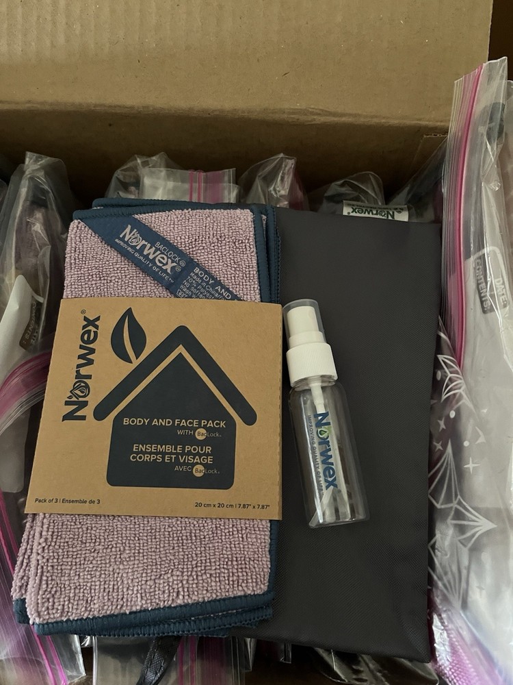Best Thing To Grab And Go With 8×8 Washcloths, SM Bottle & Double Zippered Pouch