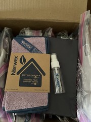 Best Thing To Grab And Go With 8×8 Washcloths, SM Bottle & Double Zippered Pouch