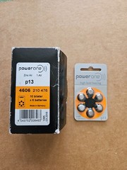 POWER ONE HEARING AID BATTERIES #P13 17 PACKS OF 102 EXP 10/21 &2/18