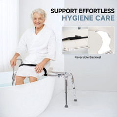 MaxKare Sliding Transfer Bench Shower Chair 300lb Adjustable Non-Slip