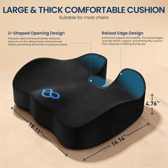 Seat Cushion,Thick Memory Foam Cushions for Office Chair, Car Seat,
