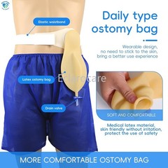Bladder Lumbar Side Pocket Day/Night Set Latex Material Colostomy bags Reusable