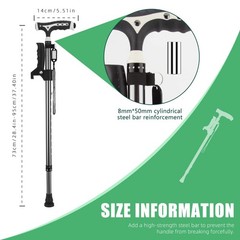 Walking Cane for Men & Women Aluminum Alloy Lightweight Height Adjustable Walk