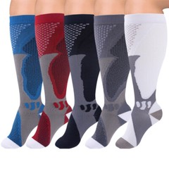 3/4/5 Pairs Plus Size Compression Socks Extra Wide Calf Knee High Support Socks