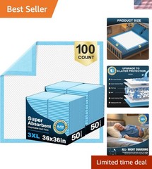 Extra Large 100 Count Heavy-Duty Incontinence Underpads – Super Absorbent Design