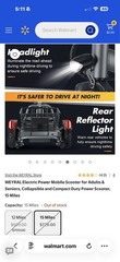 Three Wheels Foldable Electric Mobility Scooter 300W 8Ah All-Terrain Ultra-Light