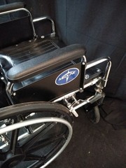 Medline Excel Reclining Wheelchair / Black Vinyl / Used / Great Condition