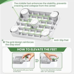 Mobility One Step Stool, Heavy Duty Indoor Outdoor Non-Slip Small Step