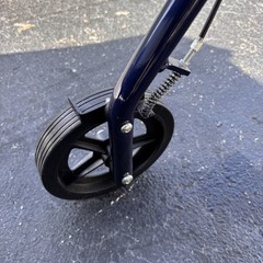 Probasics 4-Wheel Rollator Walker with Padded Seat, Backrest & Storage Bag Blue