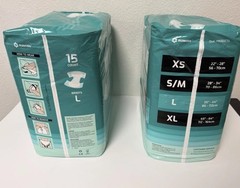 Pack Of 2 Sunkiss Incontinence Briefs Large 35-44″ Maximum Absorbency 15 Count