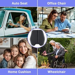 Soft Thin Gel Seat Cushion 1 for Car Office Wheelchair Tailbone Sciatica Relief