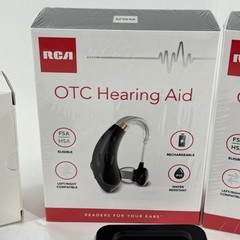 RCA OTC Hearing Aid – Rechargeable Right & Left Ear 15-Hour Battery w/Stand NEW