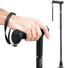 All Terrain Walking Cane for Men Women Lightweight Adjustable Shock Absorbing