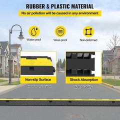 Triple Pack Cable Protector Ramp for Indoor & Outdoor Use – 11000 lbs Capacity