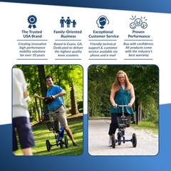 All Terrain KneeRover® Steerable Knee Scooter Blue – Refurbished