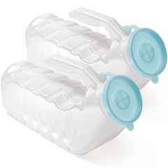 Male Urinal Glow Dark Lid 2 Bottles 32 Oz Portable Urine Collection Bedside