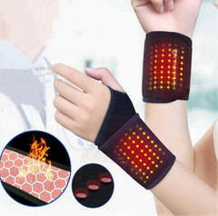 1 Pair Black Tourmaline Self-Heating Wrist Brace Bands – Arthritis Pain Relief