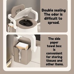 Bedside Commode Portable Toilet for Adult Elderly Toilet Chair Seat with Armrest