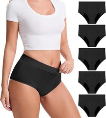5 Pack High Absorbency Incontinence Underwear for Women Washable Leakproof Panti