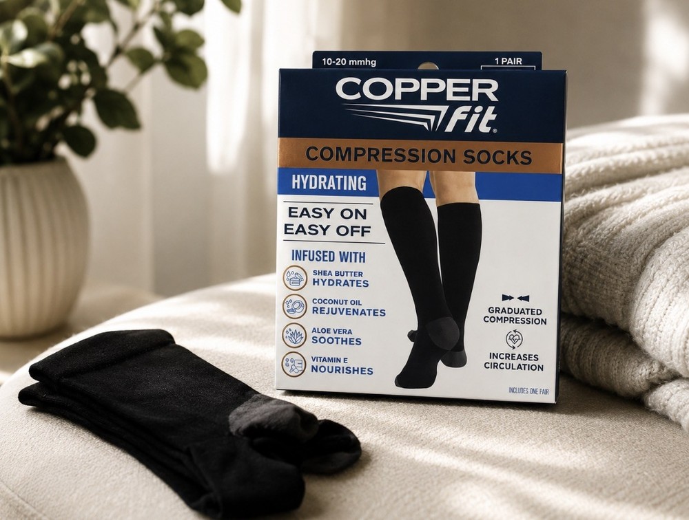 Copper Fit Energy Plus Compression Socks Size S/M NEW