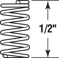 6-Pack Compression Springs, Corrosion-Resistant Steel for Indoor and Outdoor Use