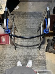 Drive Foldable Adjustable Walker 2 Wheels Silver Black Blue Lightweight