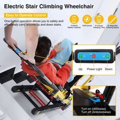 Motorized Stair Climbing Wheelchair Stair Lift Chair Elevator Max 440 lbs Load