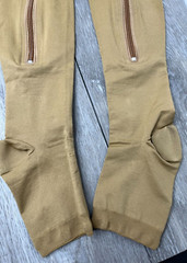 Silver Steps EZ Zip Open Toe Compression Socks 20-30mmHg, Beige Size M