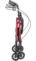 Drive Medical Adjustable Height Rollator with 6 Inches Wheels – Red (RTL10261RD)
