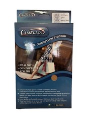 2 Packages Of Medical Compression Thigh High Socks XL Open Toe Beige 20-30 mmHg