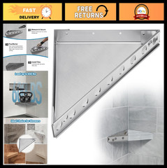 Custom Floating Corner Shower Bench Kit – Wall Mount Shower Seat & Storage, 17″x