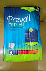 40PC(20X2), Prevail Per-Fit Protective Underwear, Unisex, Medium 34“-44“