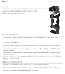 Brand New Ossur CTI3 Knee Brace for ACL, MCL, LCL, PCL or Instabilities
