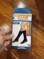 Lot Of (4) Pair Copper Care Compression Socks Soothes Aches & Pains