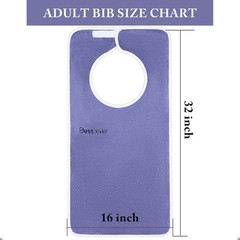 3 Pack Adult Bibs, Microfiber Super Soft Eating Cloth for Adults, Disabled, Adju