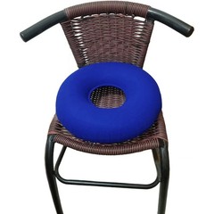 2 Pack Donut Pillow, Inflatable 15x15x2 inches, Dark Blue & Light