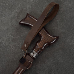 Handmade Leather Cane Strap – Stylish Wrist Strap for Canes and Walking